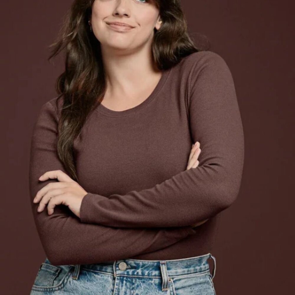 LONG SLEEVE RIBBED CREWNECK BODYSUIT